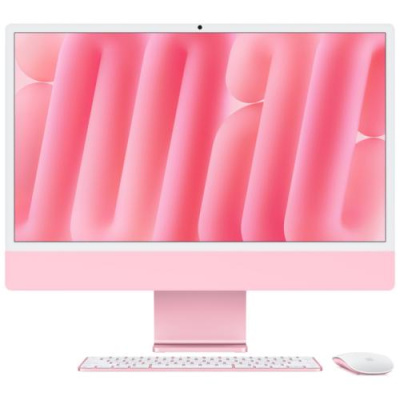 Моноблок Apple iMac 24 (Retina 4,5K, M4 8C CPU, 8C GPU, 16Gb, 256Gb SSD), MWUG3, Pink