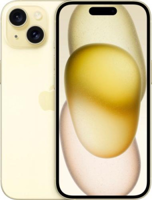 Смартфон Apple iPhone 15, 128Gb, nano SIM+eSIM, Yellow (Желтый)