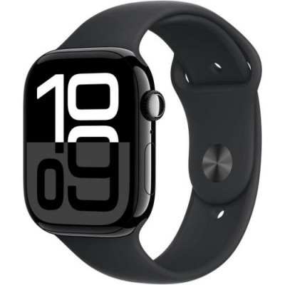 Часы Apple Watch Series 10 42mm Jet Black Aluminium Case With Black Sport Band M/L