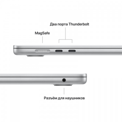 Ноутбук Apple MacBook Air 15 (M4, 10C CPU/10C GPU, 16Gb, 256Gb SSD), MW1G3, Silver