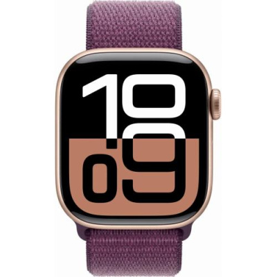 Умные часы Apple Watch Series 10 42mm Rose Gold Aluminium Case With Plum Sport Loop